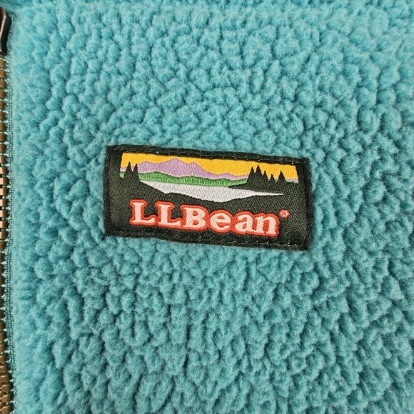 90s LL Bean Trail Fleece Large Blue Half Zip Pullover Gorpcore Vtg Sweatshirt - Picture 7 of 12